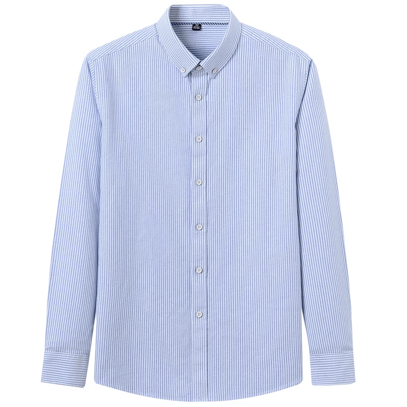 HODO红豆男装 男士长袖衬衫 [100%棉]时尚条纹简约自然舒适长袖衬衫男