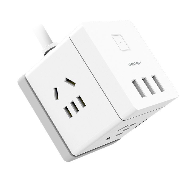 得力 智能USB插座 插排/ 插线板/ 18326 单只装