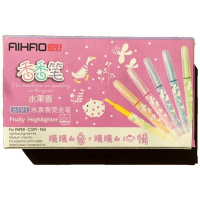 爱好水果香荧光笔6191香香笔标记笔学生用糖果色彩色闪光笔
