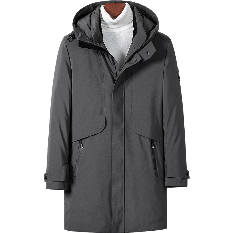 雅鹿男装90白鸭绒冬季连帽男士羽绒服防寒服外套14730779