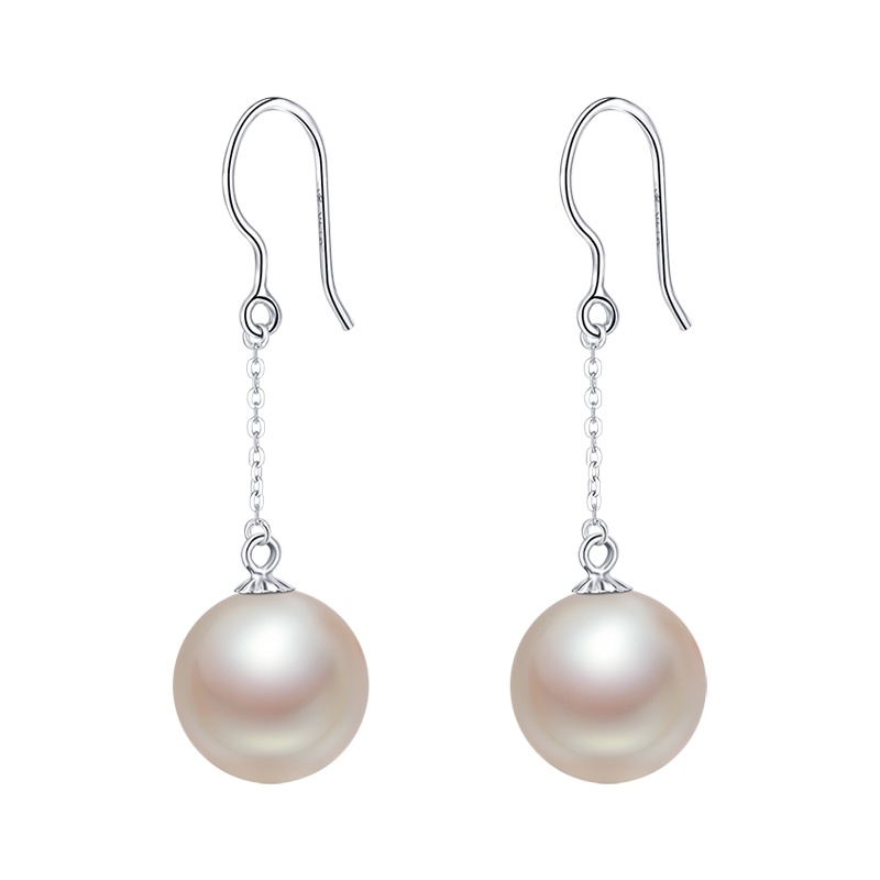 京润珍珠 美柔 G18K金镶日本海水珍珠耳环正圆亮泽珍珠耳钩耳钉送女友珠宝 珠宝宠自己送妈妈