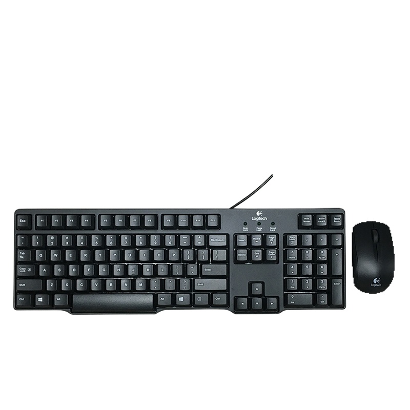 [精选]罗技(Logitech)MK100 2代 经典键鼠套装 鼠标键盘套装黑色