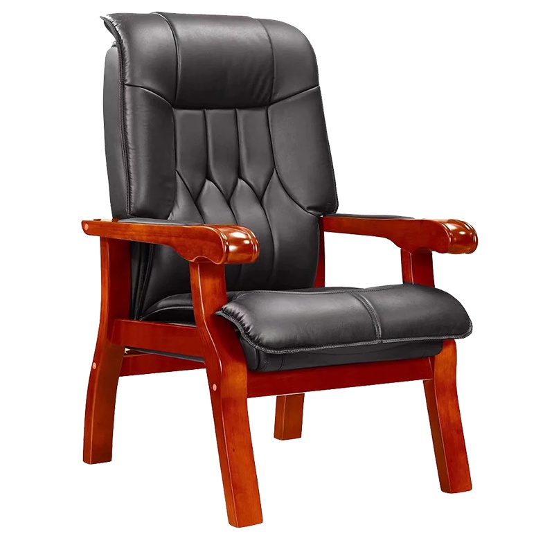 钜晟 中式办公椅木质油漆会议椅西皮班椅老板椅JSPY-BH006