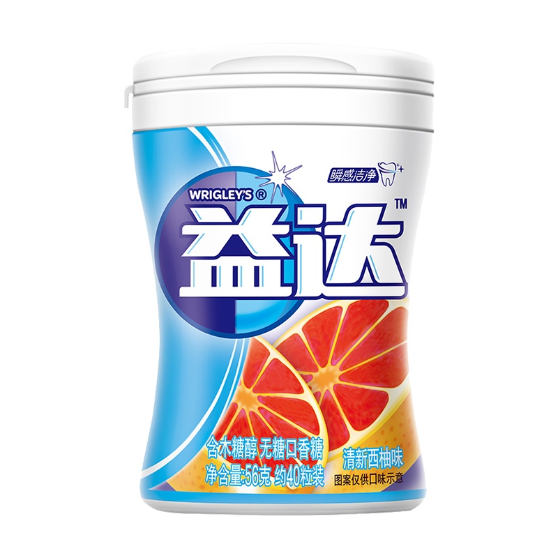 益达(Extra) 口香糖清新西柚味40粒56g