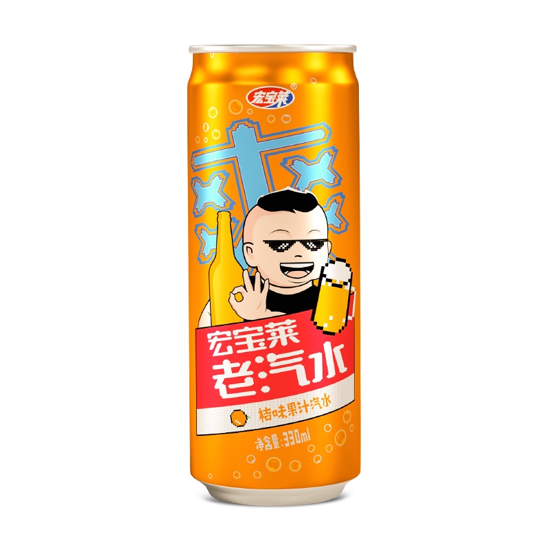 宏宝莱 老汽水(橘子) 330ml*24易拉罐装