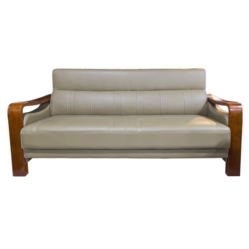 [硕辉]JY-B8905现代舒适 木质办公沙发 新中式商务接待皮艺沙发(3+1+1一套)