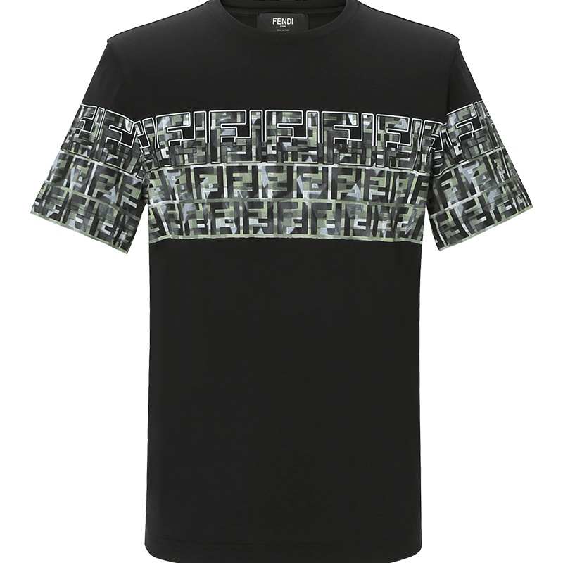 芬迪(FENDI T恤 FF标识FAF532 男士T恤