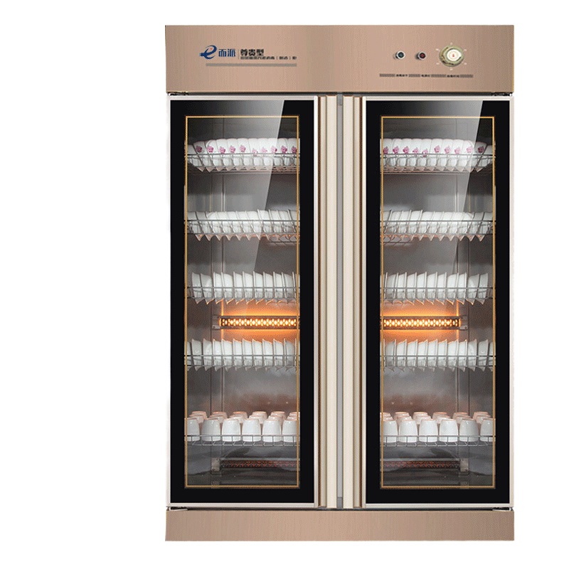 而派 餐具消毒柜商用 双门大容量立式餐饮饭店酒店食堂餐厅餐具茶杯保洁消毒碗柜 中温烘干臭氧消毒不锈钢柜