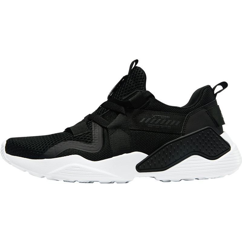 特步男鞋网面运动鞋夏季男士跑步鞋透气轻便休闲鞋黑色鞋子男潮鞋