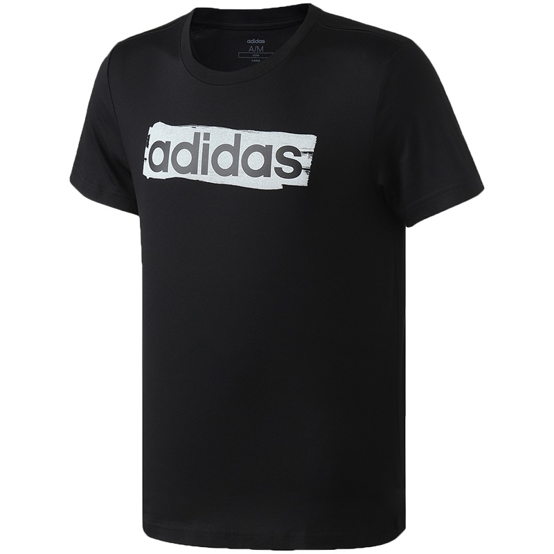 阿迪达斯男服短袖T恤圆领休闲运动服DV3046