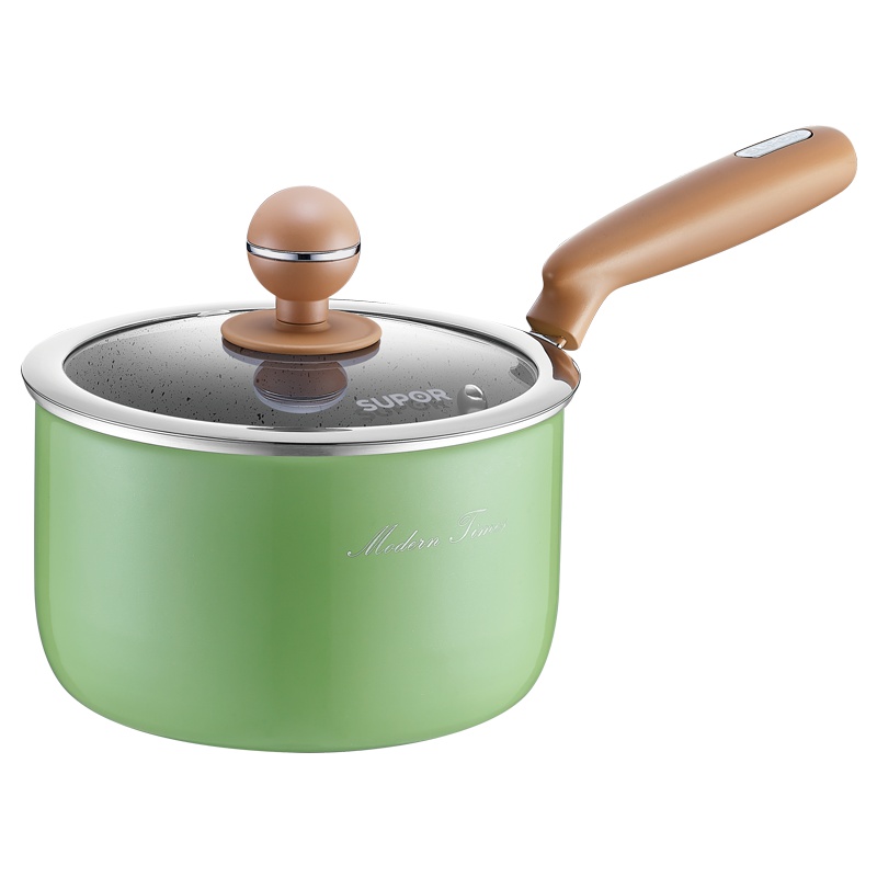 苏泊尔(SUPOR)奶锅泡面锅不粘锅麦饭石色辅食锅小煮锅迷色系列 电磁炉燃气灶通用 ET16JAP01-V 绿色