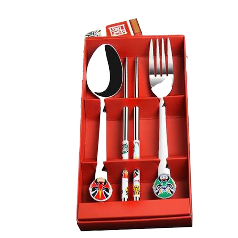 有新人牌脸谱叉勺筷三件套 HC80005 叉勺筷三件套