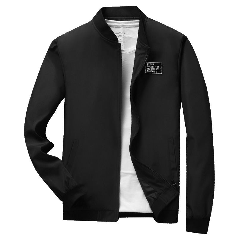 曼西尔奴男士纯色棒球领夹克2019青年潮流飞行员上衣外套男