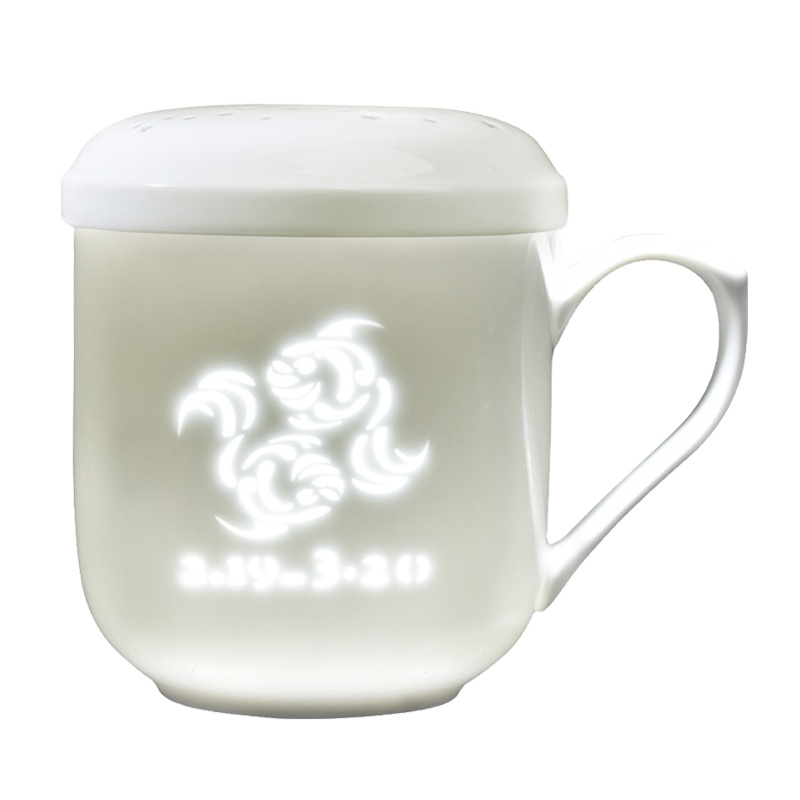 星座杯子定制刻字LOGO功夫茶杯景德镇陶瓷花茶杯送礼杯子 双鱼座