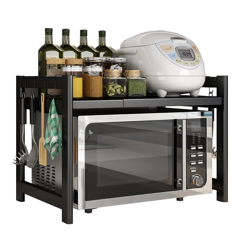 四季沐歌(MICOE)厨房置物架台面收纳电饭煲家用烤箱微波炉置物架可伸缩