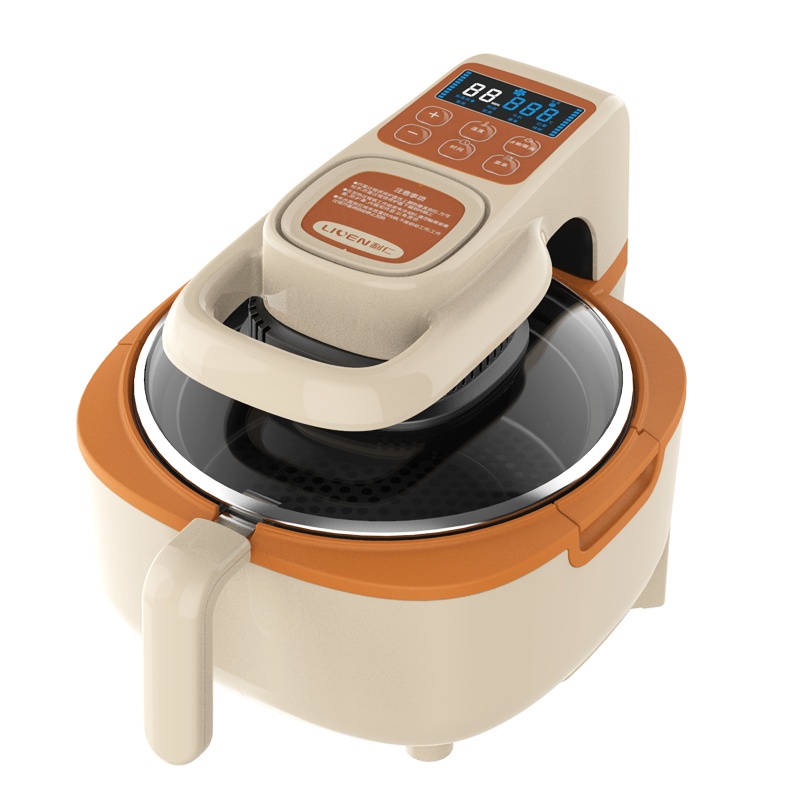 利仁(Liven)空气炸锅智能电脑家用多功能无油煎炸无烟大容量热空气循环不粘烤架易清洗自动断电KZ-D5007