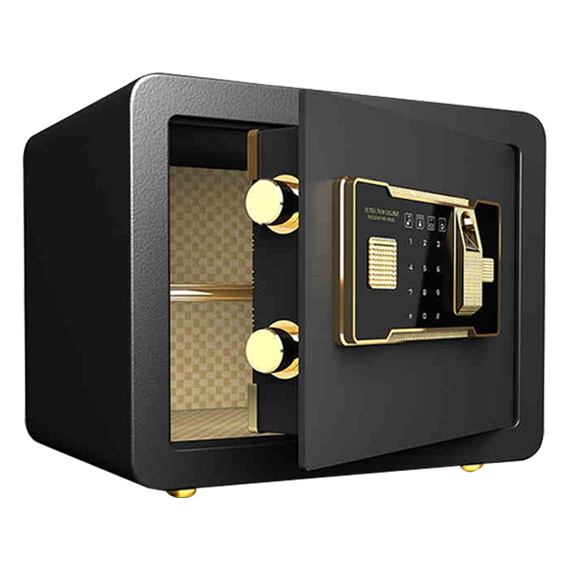 鑫金虎 保险柜家用小型25cm30cm45cm办公指纹密码床头柜入墙迷你隐形保险箱新款保管箱宿舍入衣柜