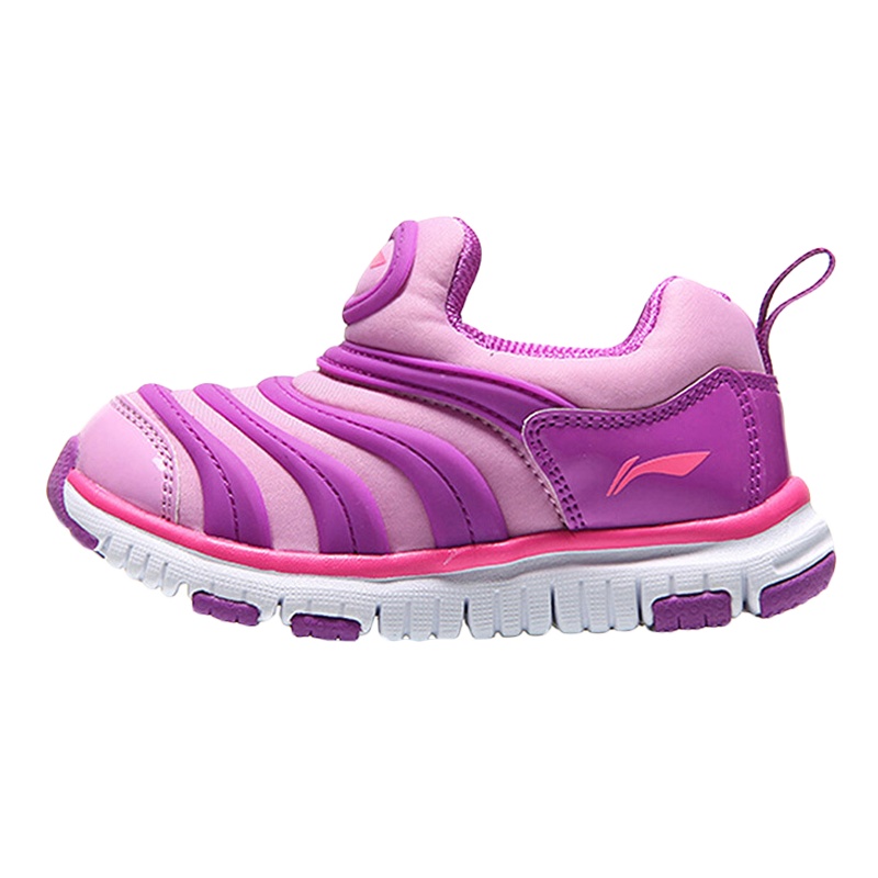 LI-NING KIDS男童女童3-6岁毛毛虫鞋一脚蹬跑步鞋