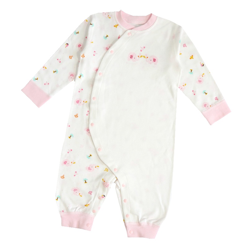 安笛贝乐童装婴幼儿通用婴儿连体衣 斜襟开扣款 宝宝春夏哈衣 50%棉50%莫代尔衣服爬服66-80cm