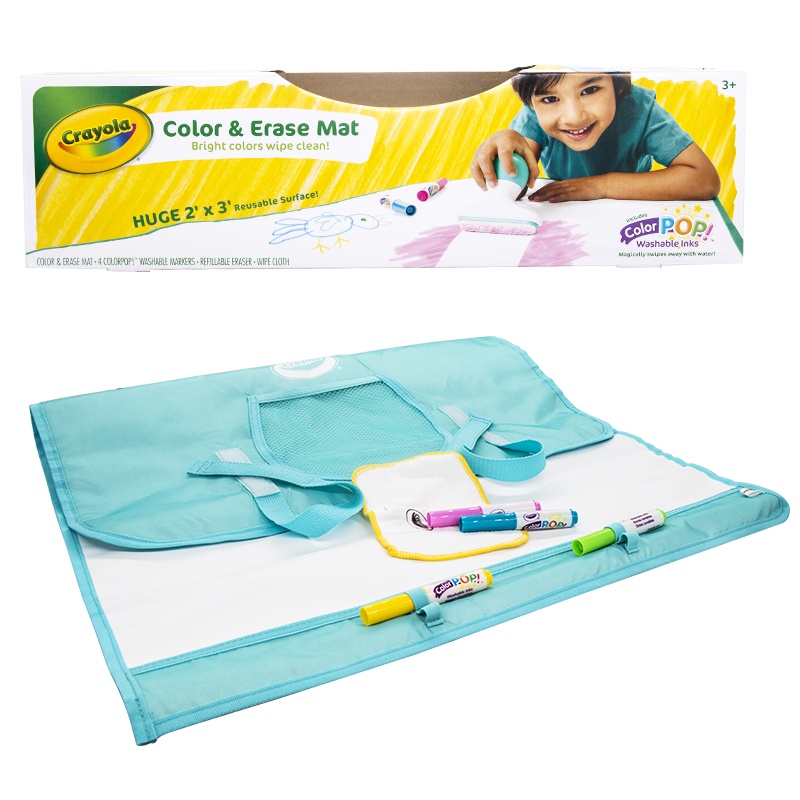 绘儿乐（Crayola）神奇涂鸦画布带擦布 可水洗 可擦写 绘画工具 04-0034 儿童礼物