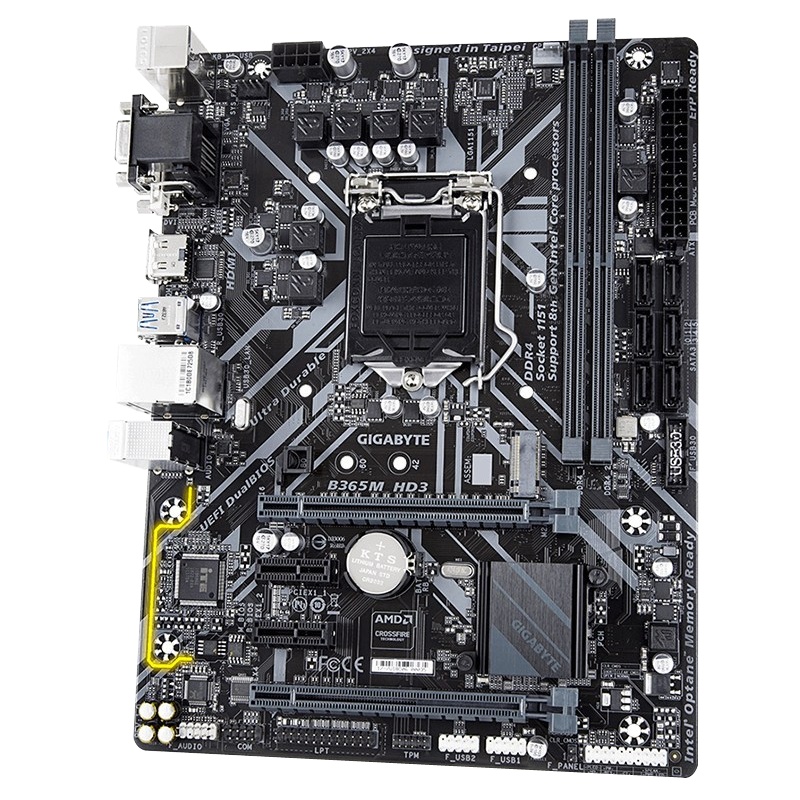 技嘉(Gigabyte) B365M HD3主板 支持win7 M.2插槽 台式机主机游戏主板