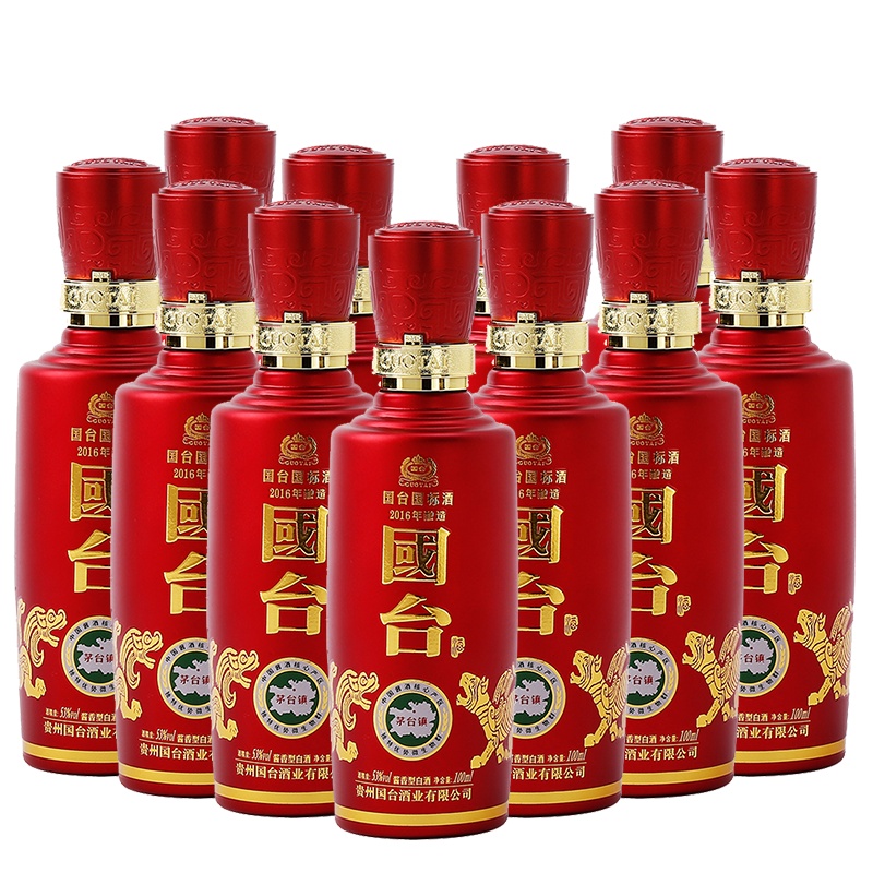 [自营运营]国台 国标酒53度100ml*30瓶整箱装 小瓶小酒版品鉴装酱香型白酒酱酒贵州茅台镇国台酒纯粮食高度酒水国