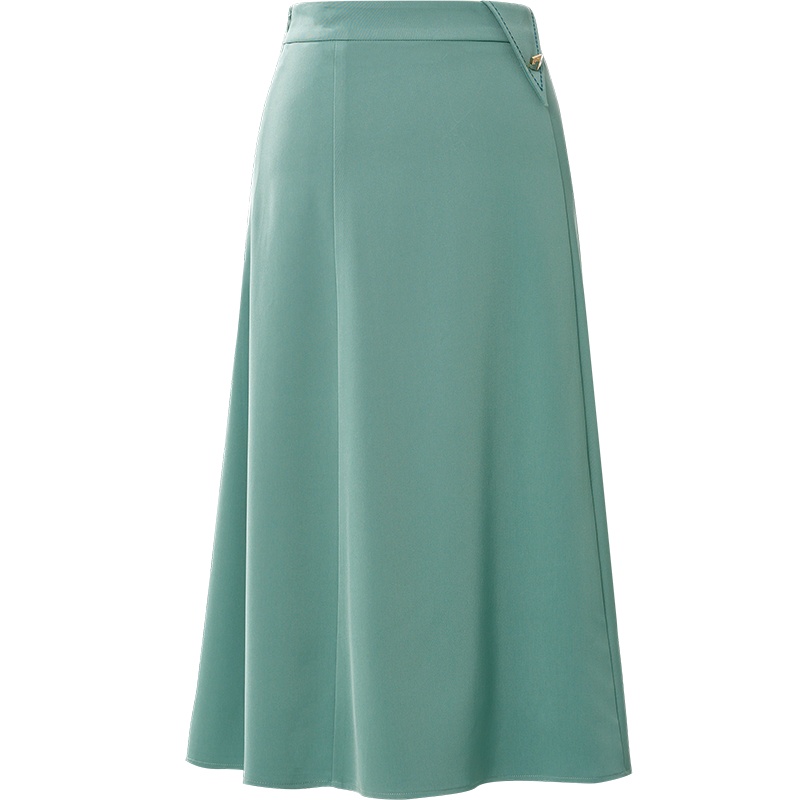 欧昵雪夏季小众高腰遮胯过膝半身裙女复古显瘦a字包臀裙