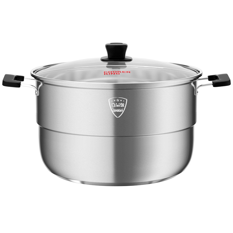 炊大皇(COOKER KING)蒸滋味单层蒸锅304不锈钢加大容量蒸煮同步明火磁炉通用26CMZG26DP