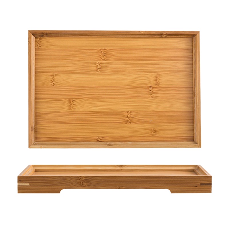 日式 竹木托盘 长方形木质托盘 竹制茶盘 酒具专用托盘配件 封后 大号方形托盘茶具