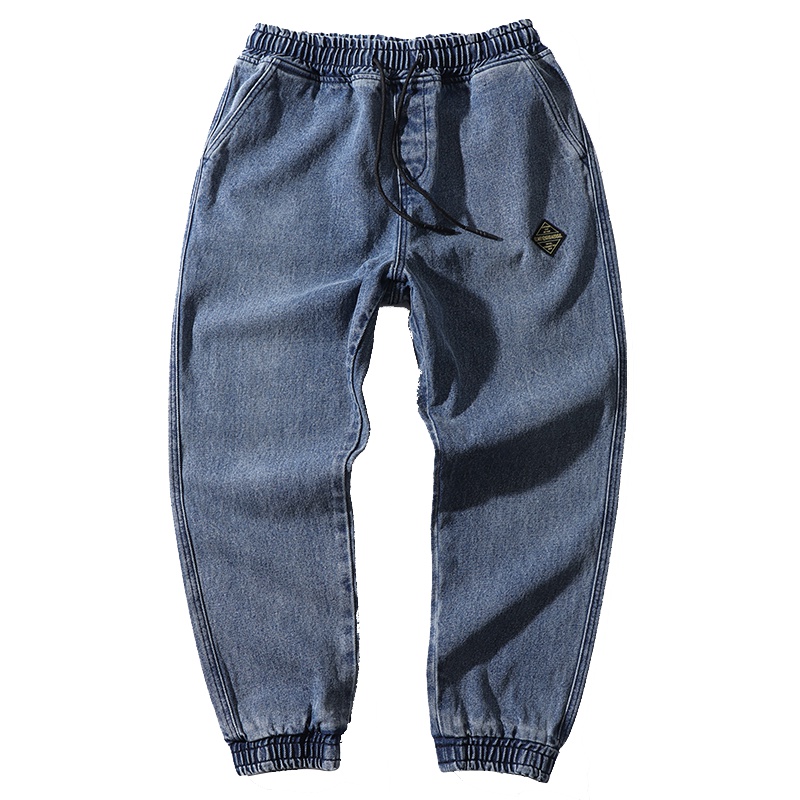 唐狮夏男仿麻基本合体休闲中裤