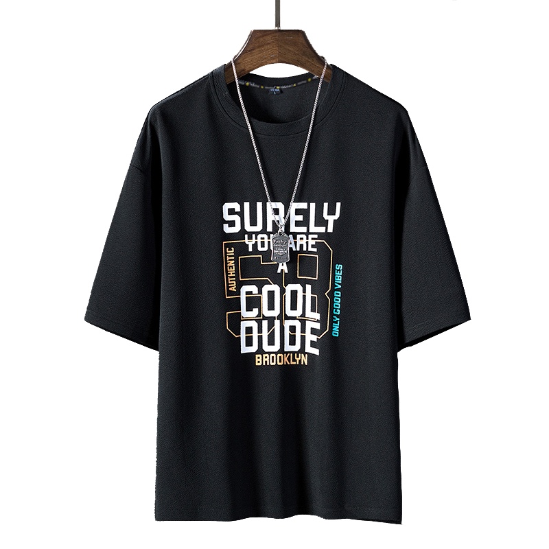 俞兆林(YUZHAOLIN)夏季日系男士短袖T恤韩版圆领上衣个性印花潮流衣服