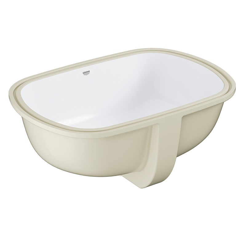 德国-高仪(GROHE) 进口台下盆有溢水口陶瓷台盆椭圆形 智洁釉面