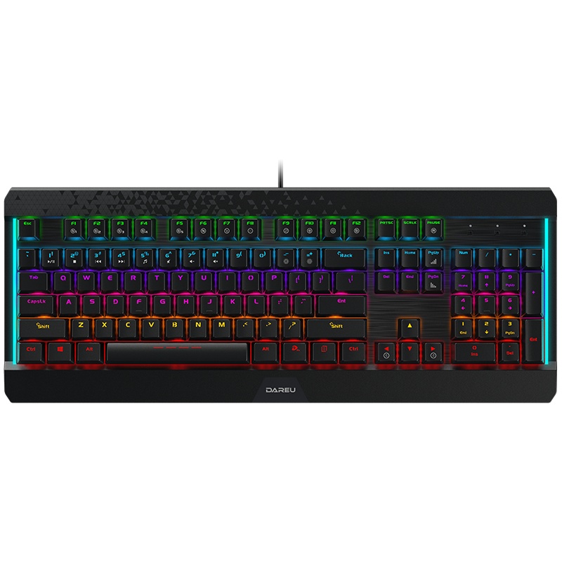 达尔优LK169发光游戏机械键盘青轴有线电脑吃鸡笔记本外接台式外设电竞104键无冲DNF专用QQ飞车炫舞劲舞团CF