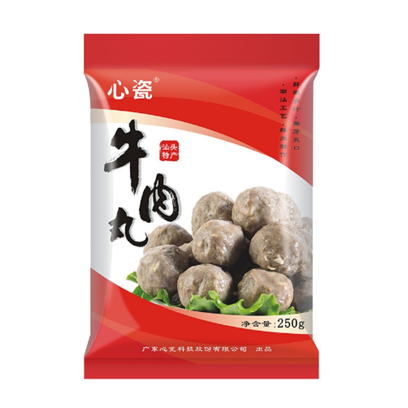 心瓷 潮汕手打牛肉丸牛筋丸组合250g*2