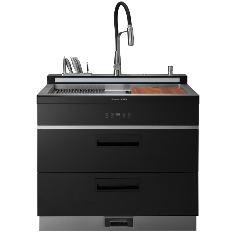 荣事达(Royalstar)集成水槽消毒柜一体大容量嵌入式碗柜304不锈钢智能家用厨房水槽消毒柜C1