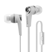 Edifier/漫步者 H275P手机入耳式通用线控金属重低音炮手机耳麦运动音乐3.5mm插孔有线耳机耳塞白色