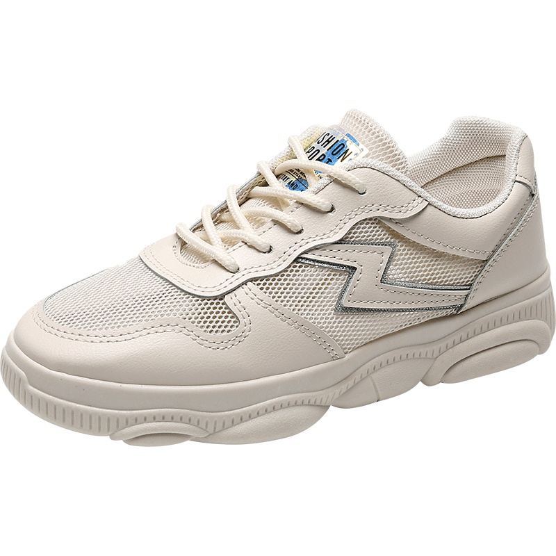 阿么厚底休闲鞋韩版运动鞋透气舒适网面鞋系带百搭板鞋时尚老爹鞋