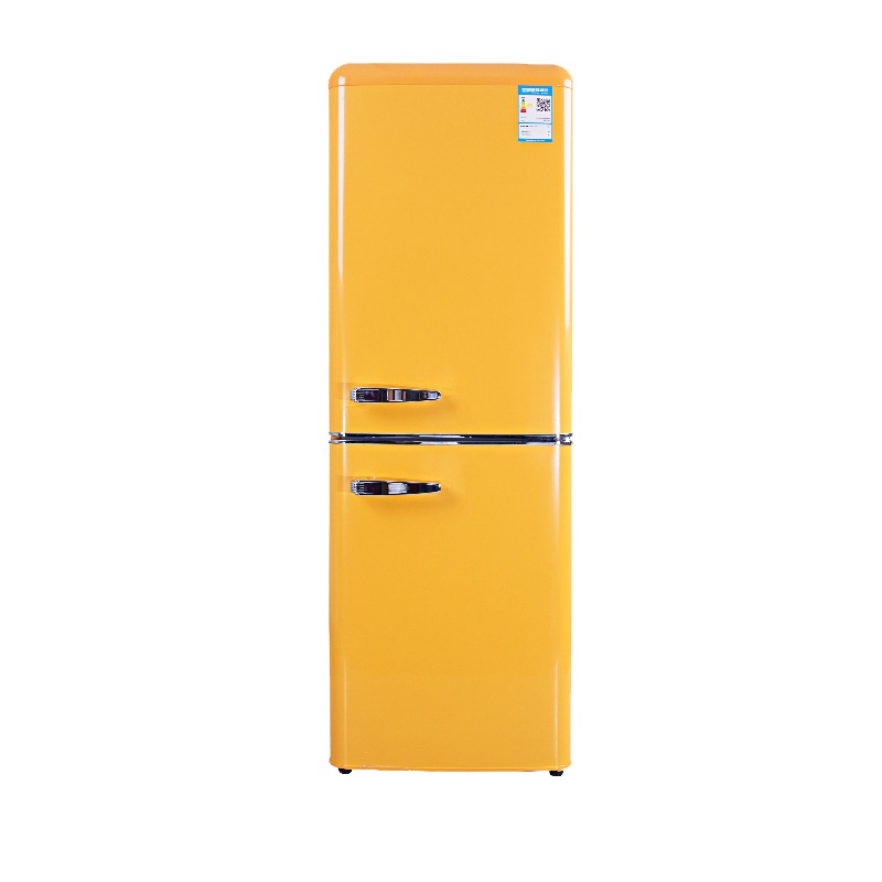 金松 BCD-203R 203升[卡普黄]复古双门冰箱 家用宿舍租房 彩色网红 多色可选 静音节能 冷藏冷冻冰箱