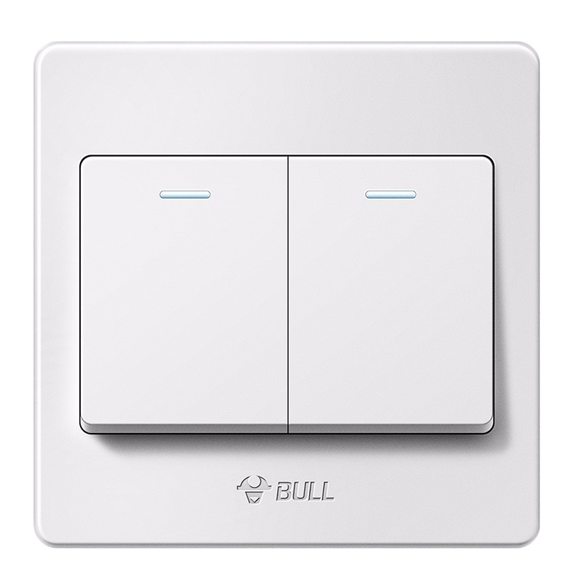 公牛 墙壁开关 双开 10个起订