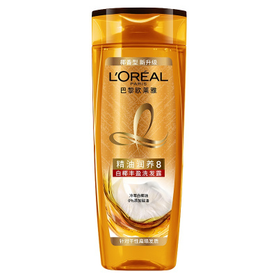 欧莱雅(LOREAL)精油润养丰盈洗发露200ml 滋润营养干枯补水洗发露 （新老包装随机发货）