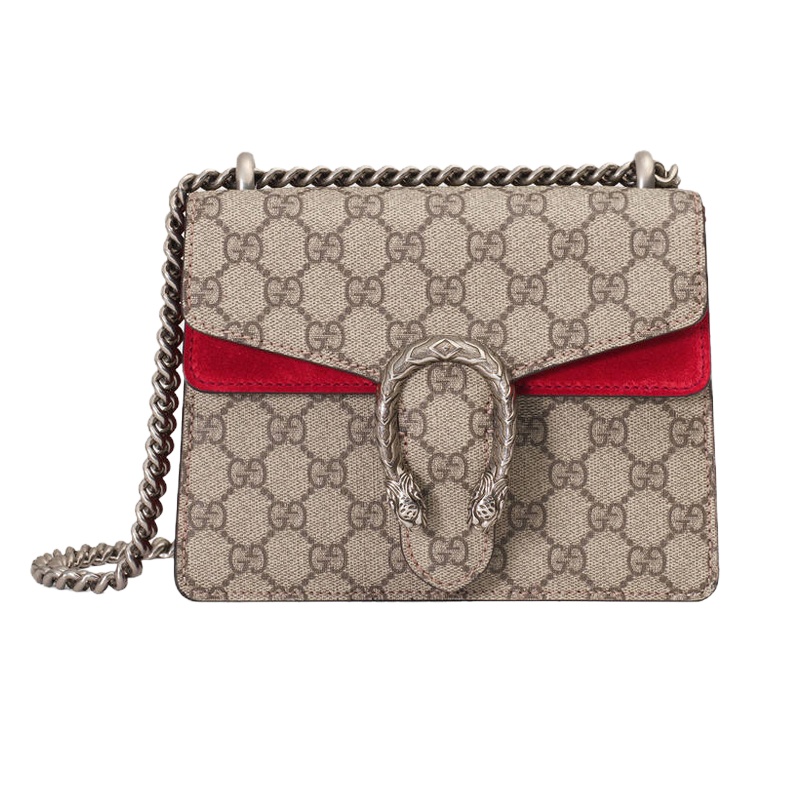 香港直邮 GUCCI 古驰 女士木色Dionysus系列高级人造帆布迷你单肩包 421970-KHNRN-8698