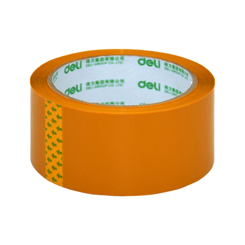得力(deli)30238米黄色封箱胶带 48mm*60y 大卷胶带胶条 快递打包胶带宽胶布5卷装