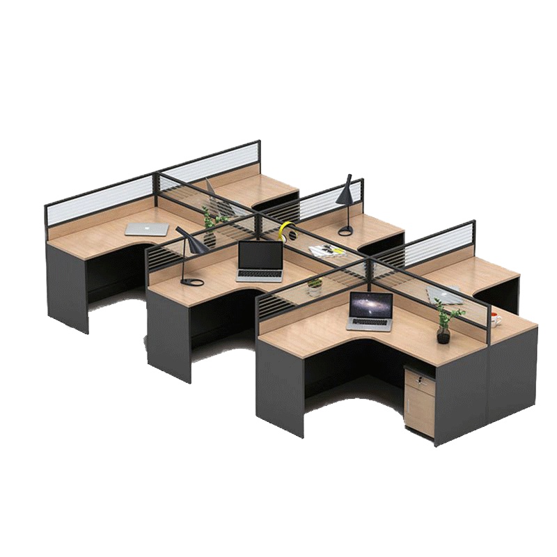 榭邦 办公家具 职员办公桌组合工作位屏风隔断卡座 干型6人位 W4200*D2400*H1100