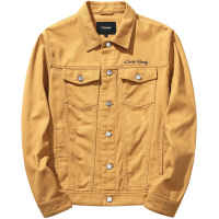 千纸鹤男士外套2019秋季新款青年时尚帅气翻领牛仔衣夹克衫30251