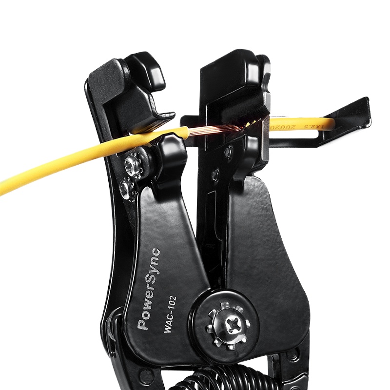 包尔星克 WAC-102 多功能自动剥线钳 1个 黑橙色 适用于单股线材切剥线5种线径规格1.0,1.6,2.0mm