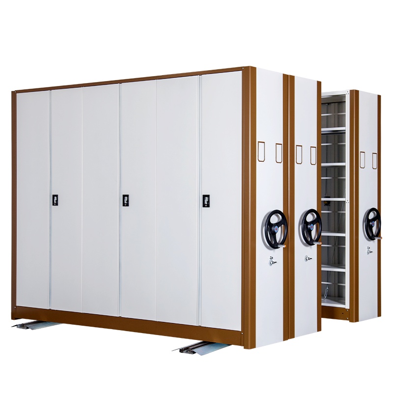 [红心家居]档案密集架手摇式移动档案柜文件资料架钢制轨道密集架