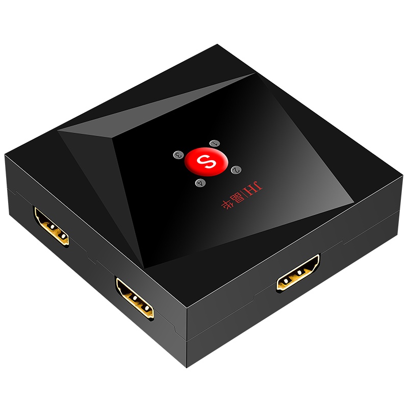 晶华 HDMI双向切换器 四进一出笔记本电脑网络机顶盒电视PS4游戏机投影仪高清视频分屏器 H401M黑色