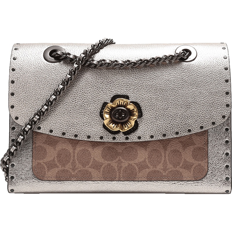 COACH 蔻驰 奢侈品 女士涂层帆布配皮PARKER单肩包 39679