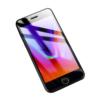 洛克(ROCK)iPhone8 钢化膜全屏覆盖高清防爆 3D曲面全屏覆盖软边玻璃膜0.23MM 黑色