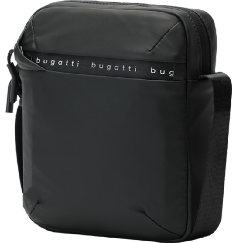 bugatti 德国轻奢品牌 新款男士休闲单肩包尼龙防泼水简约潮流休闲竖式简约时尚小包斜挎包男